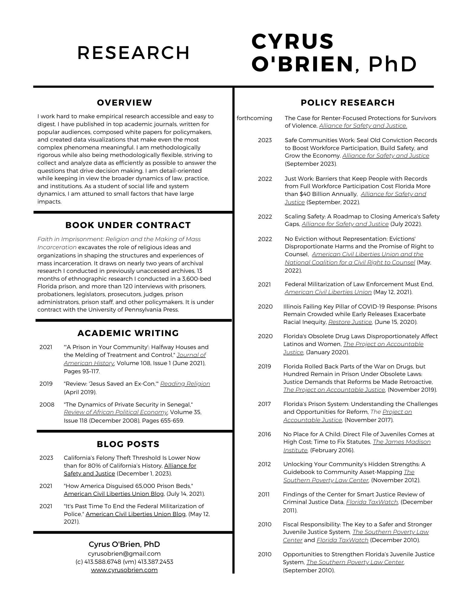 image of resume page 2