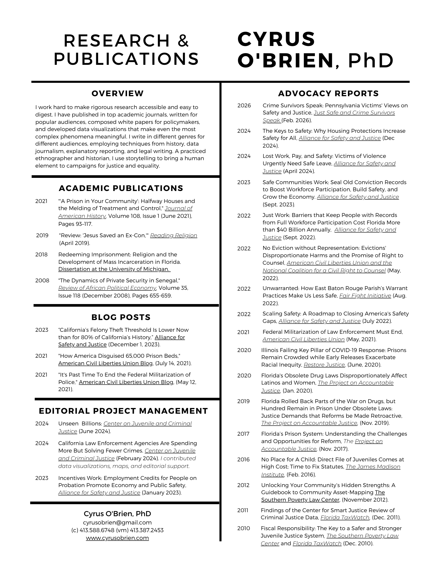 image of resume page 2